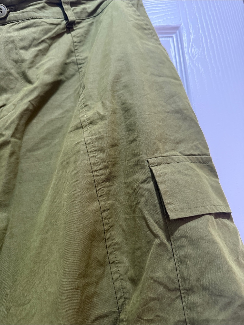 Future Collective Olive Green Cargo Balloon Pants Medium - Picture 2 of 3
